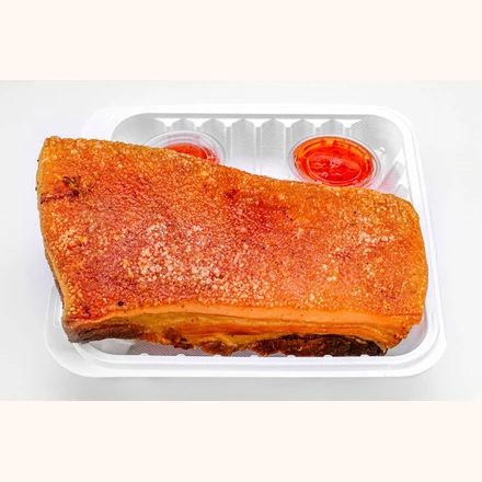 Crispy lechon kawali with dipping sauce