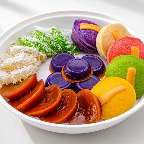 Assorted Filipino kakanin rice cakes