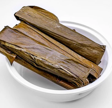 Banana leaf-wrapped suman rice cakes